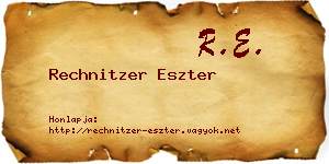 Rechnitzer Eszter névjegykártya